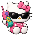 Kawaii Hello Kitty Shades & Brick Phone Cursor Default