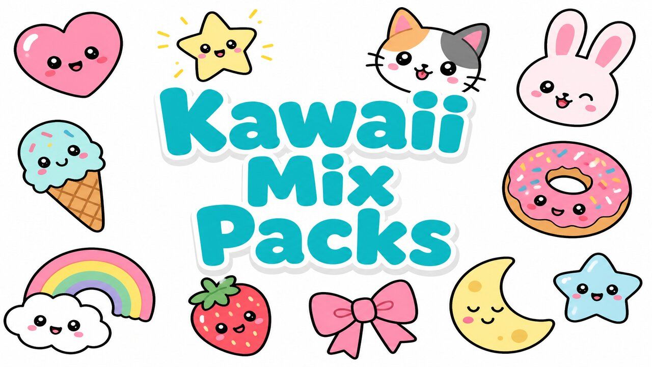 Kawaii Mix Packs - Custom cursor collection preview