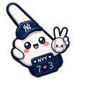 Kawaii NYY Score Peace Ball hand cursor preview