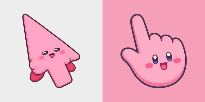 Kirby Curby Meme custom cursor pack preview for Chrome, Edge and Windows