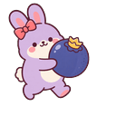 Lavender Bunny Blueberry Cursor Default