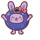 Lavender Bunny Blueberry Cursor Pointer