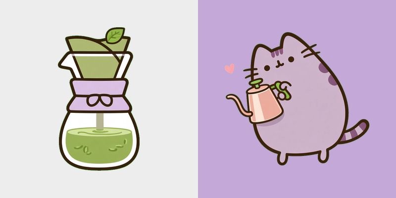 Lavender Matcha Pusheen Barista