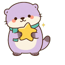 Lavender Otter Star Cursor Default
