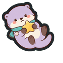 Lavender Otter Star Cursor Pointer