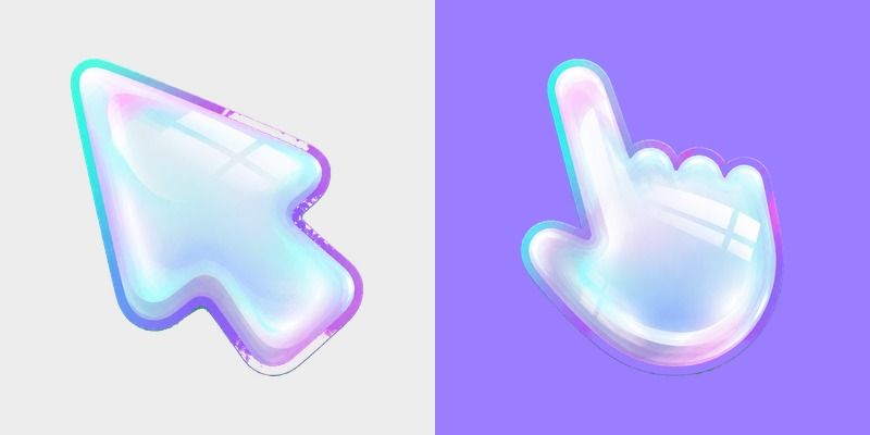 Lavender Soap Bubble Film custom cursor pack preview for Chrome, Edge and Windows