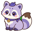 Lavender Tanuki Charm Cursor Default