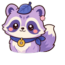 Lavender Tanuki Charm Cursor Pointer