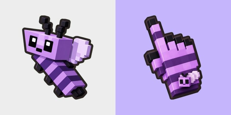 Lavender Voxel Bee