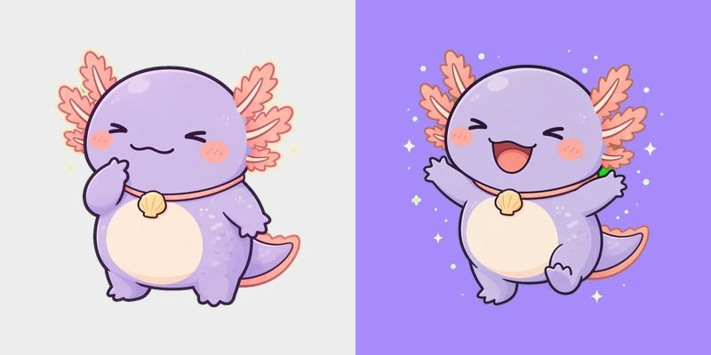 Lilac Axolotl Cheer Cursor