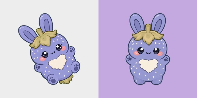 Lilac Blueberry Bunny Cursor