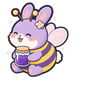 Lilac Bunny Bee Cursor Pointer