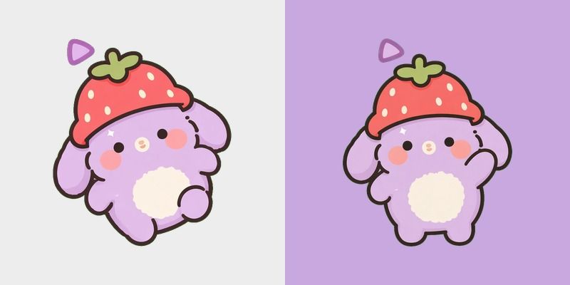 Lilac Bunny Berry Hat Cursor