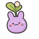 Lilac Bunny Bloom Cursor Default