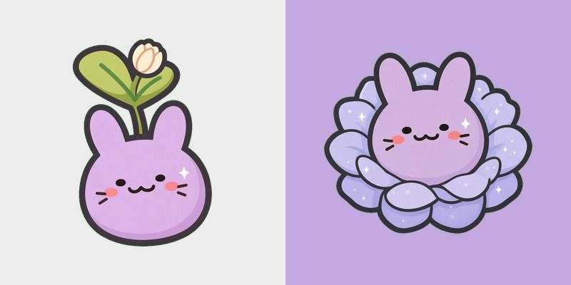 Lilac Bunny Bloom Cursor