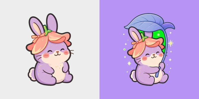 Lilac Bunny Blossom Cursor