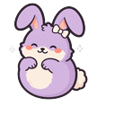 Lilac Bunny Loaf Cursor Pointer
