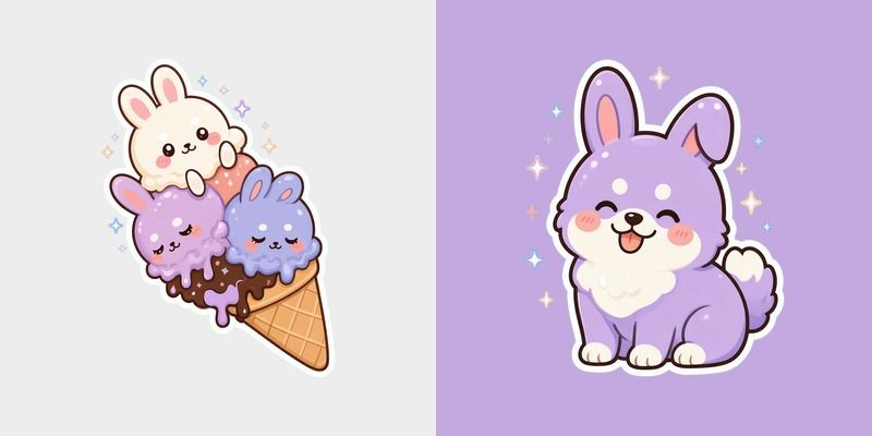 Lilac Bunny Scoop Cursor