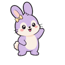 Lilac Bunny Sip Cursor Pointer