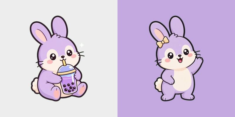 Lilac Bunny Sip Cursor