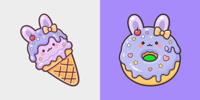 Lilac Bunny Soft Serve Cursor