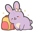 Lilac Bunny Study Cursor Pointer
