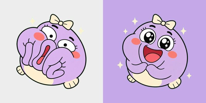 Lilac Fish Mood Cursor