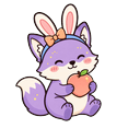 Lilac Fox Easter Ears Cursor Default