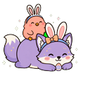 Lilac Fox Easter Ears Cursor Pointer