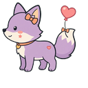 Lilac Fox Heart Cursor Pointer