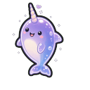 Lilac Jelly Narwhal Cursor Pointer