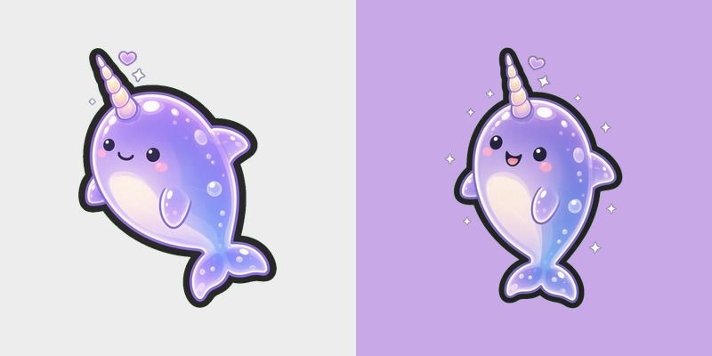 Lilac Jelly Narwhal Cursor