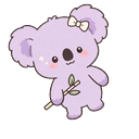 Lilac Koala Leaf Cursor Default