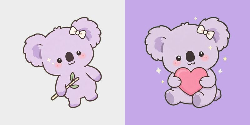 Lilac Koala Leaf Cursor