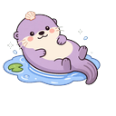 Lilac Otter Splash Cursor Default