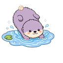 Lilac Otter Splash Cursor Pointer
