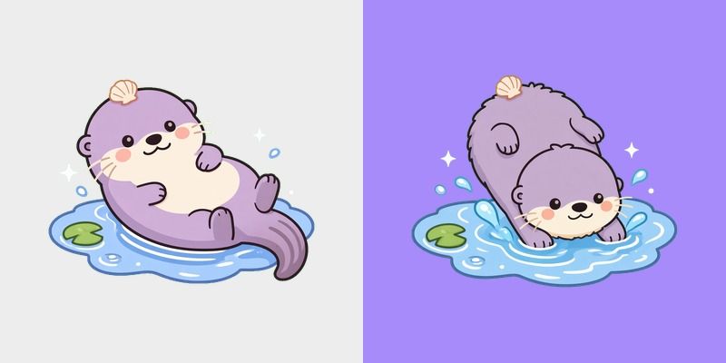 Lilac Otter Splash Cursor