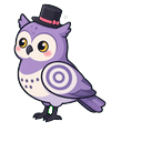 Lilac Owl Top Hat Cursor Default