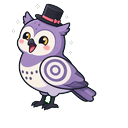 Lilac Owl Top Hat Cursor Pointer