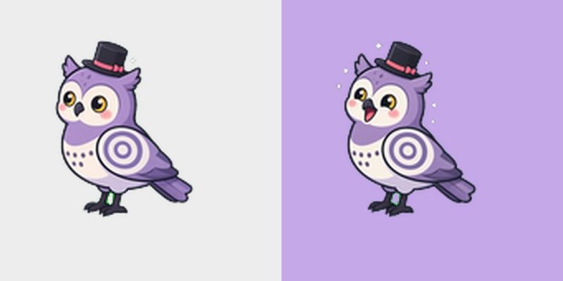 Lilac Owl Top Hat Cursor
