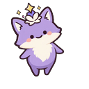 Lilac Sprout Fox Cursor Pointer