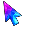 Low Poly Purple Blue Gradient Arrow Default