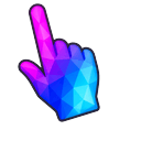 Low Poly Purple Blue Gradient Arrow Pointer
