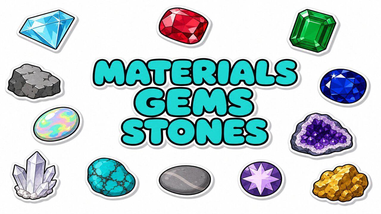 Materials Gems & Stones - Custom cursor collection preview
