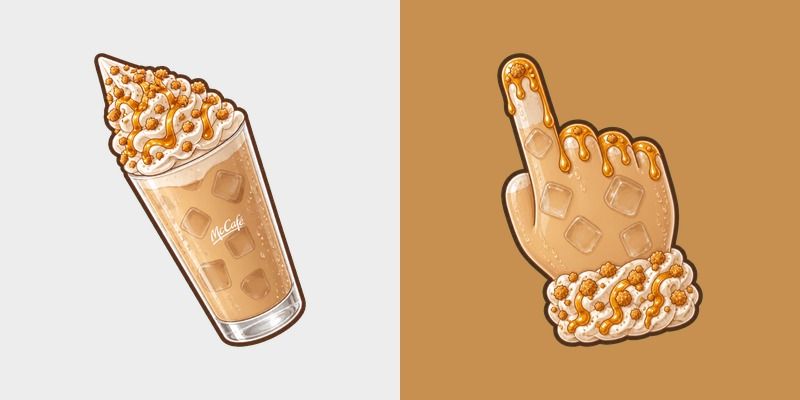 McDonalds Caramel Apple Pie Coffee Glass