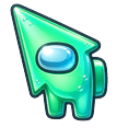 Meme Cute Among Us Green Frutiger Aero Character Default
