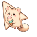 Meme Cute Chiikawa and Momonga with Ice Cream Default