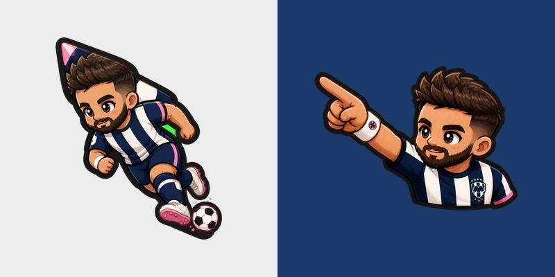 Meme Cute Inter Miami Monterrey Character custom cursor pack preview for Chrome, Edge and Windows