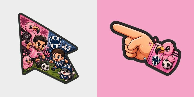 Meme Cute Inter Miami vs Monterrey custom cursor pack preview for Chrome, Edge and Windows
