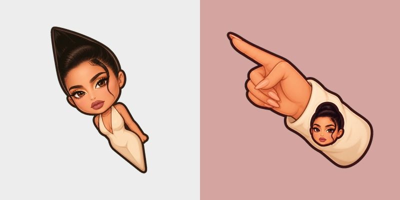 Meme Cute Kylie Jenner Character custom cursor pack preview for Chrome, Edge and Windows